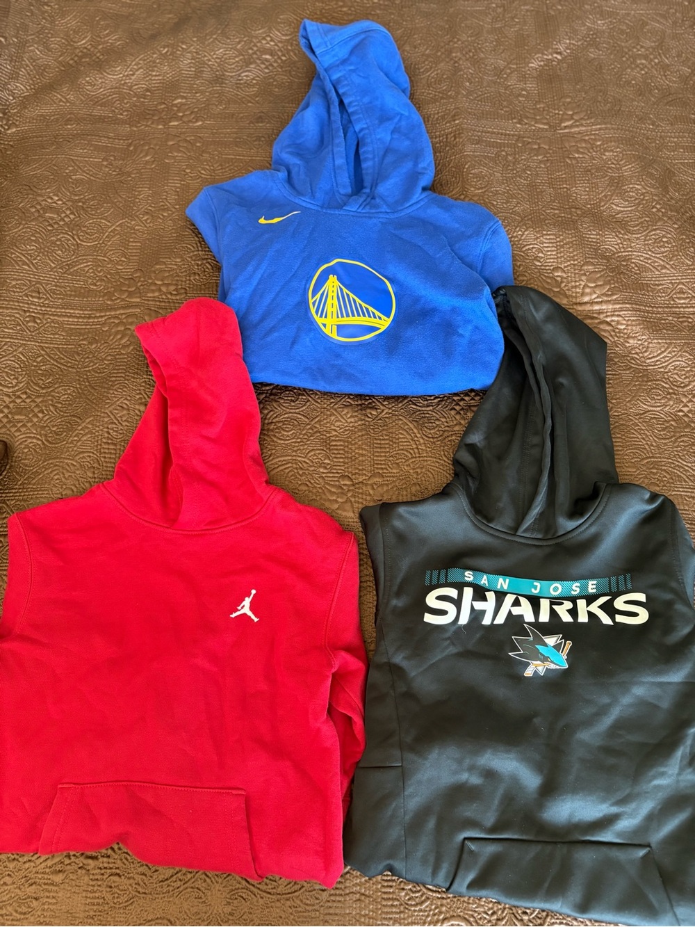 3 Boys Sweatshirts - Sporty with a Hoodie | Size Medium 10-12| Quantity 3